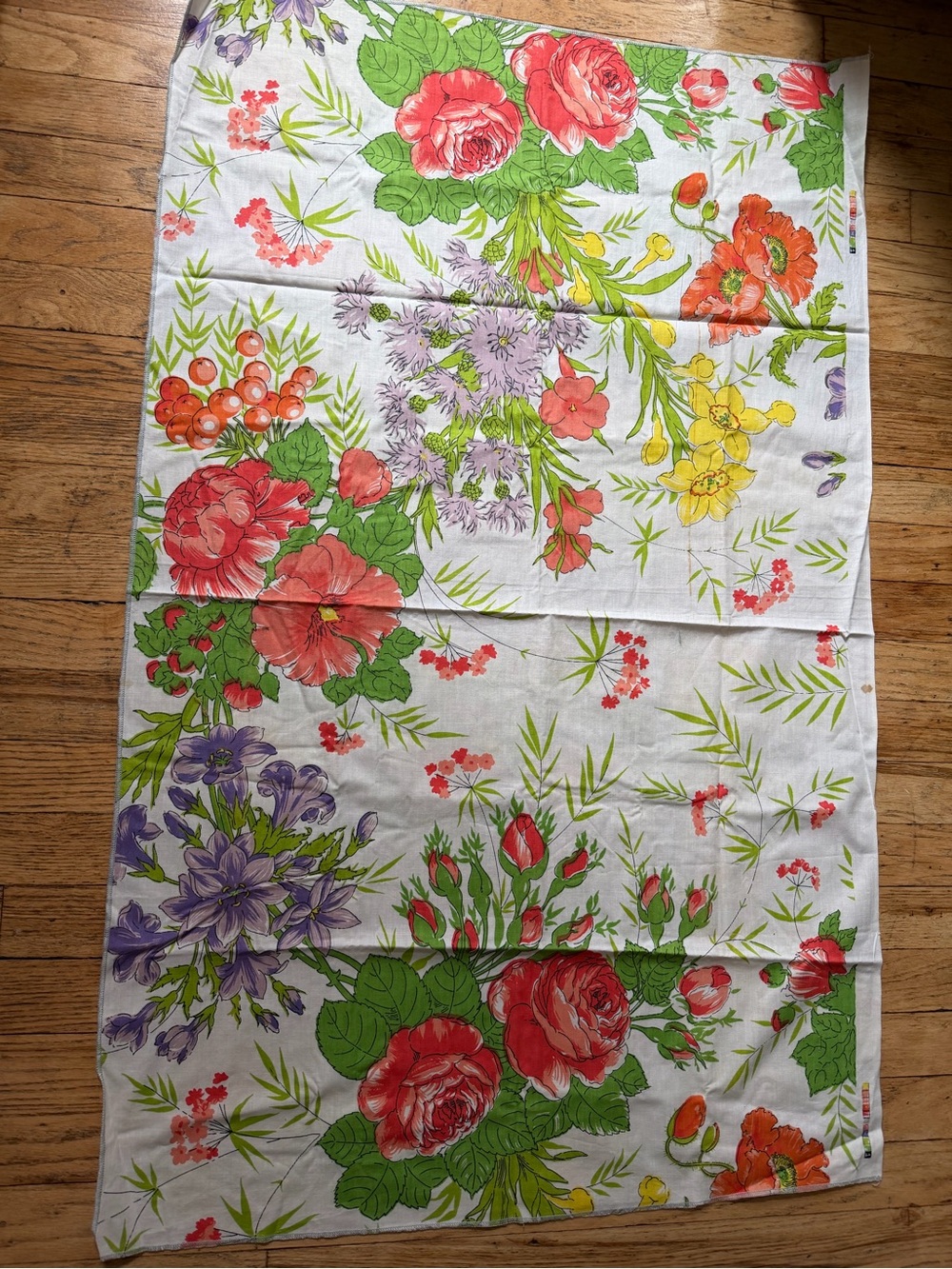 Vintage Floral Print Fabric